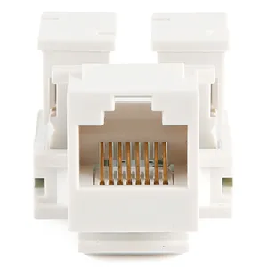 Cat5e RJ45 Keystone Jack Module / Network Jack 90&deg; Toolless UTP Unshielded Ethernet Keystone for Structured Cabling System, Wall Outlet, Patch Panel
