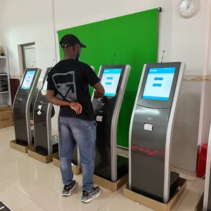 Vertical 17 Inch Bank Counter LED Display Intelligent Ticket Dispenser Queue Management System