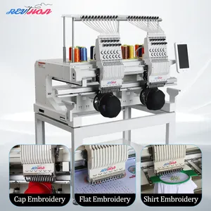 Computerized 2-Head Automatic Home Use New Cap Embroidery Machine 3D Custom Pattern/Logo Motor Core