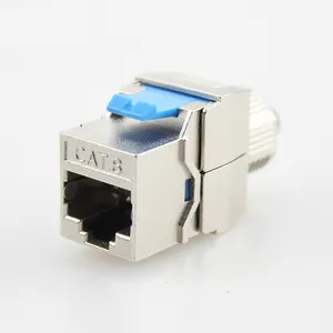 CAT8 Shielded RJ45 Ethernet Keystone Jack Cat8 FTP Tool-Free Module