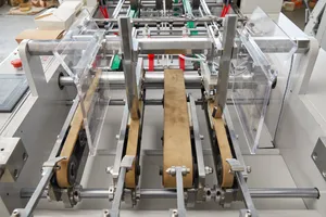 High Speed Automatic Hamburger Disposable Paper Lunch Box Manufacturing Machine Carton Erecting Forming Lunch Box Making Machine