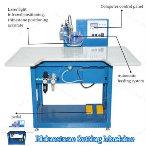 High Quantity Rhinestone Setter Machine Hot Fix Single Head Automatic Rhinestone Setting Machine Make Clothing Machine Price