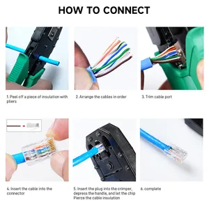High Performance RJ45 Connector 8p8c Pure Copper Pin Network Plug