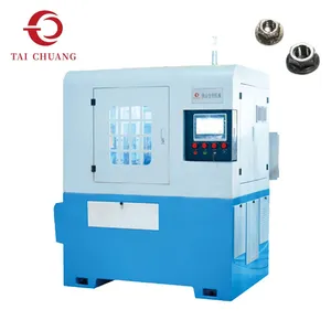 High Rigidity Double Spindle Pass Through Tapping Machine for Hard Metal Nut Internal Thread Processing