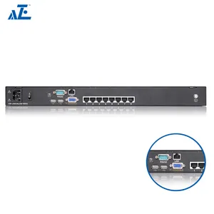 19-Inch 8-Port Cat5e Rack Mount Kvm Switch Console