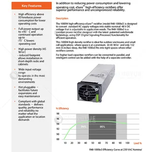 Vertiv Emerson R48-1000e3 Telecom Power Rectifier Module 48V 1000W System