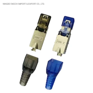CAT6A/Cat7/Cat8 FTP/STP Shielded Modular Plug Toolless RJ45 8p8c Network Module Connector Plug