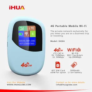 Mifi 4G WiFi Router Mobile Pocket Router with SIM Card, Battery