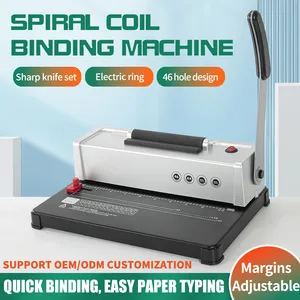 Compact 46-Hole Automatic Binding Machine for Consultants with Portable Binding System