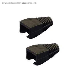 PVC Flat Plug Cover RJ45 8p8c Connector 6.5mm Flat Plug Boot Protector UTP/FTP PVC Modular Plug Cap