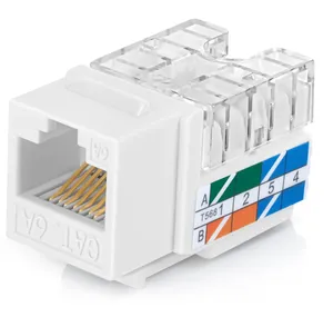 Universal CAT6 RJ45 Keystone Jack Tool-Less Reusable Module for Portable Network Outlet