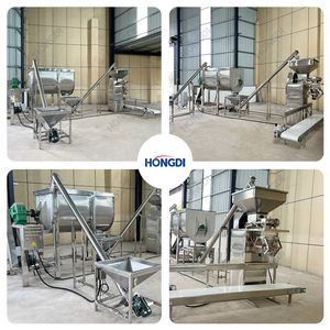 Automatic Ribbon Mixer Production Line with 50kg Semi Automatic Packaging System