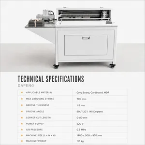 Semi Automatic Grooving Machine for Cardboard Rigid Box Grey Board MDF Box