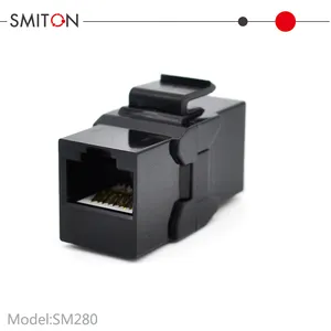 Black Color CAT6 CAT6A UTP 8p8c RJ45 Coupler Keystone Jack Adapter for Network Cabling System