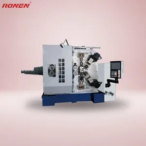 Ronen CNC Compression Spring Wire Coiling Winding Forming Making Machine for Paper Clips Key Ring Daily Necessities Production