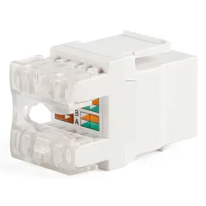 Cat5e RJ45 Keystone Jack 180 Degree Toolless UTP Unshielded Ethernet Network Module, UL Listed, for Patch Panel, Wall Plate & Structured Cabling System