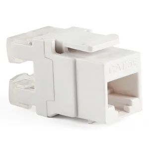 Cat5e RJ45 Keystone Jack 180 Degree Toolless UTP Unshielded Ethernet Network Module, UL Listed, for Patch Panel, Wall Plate & Structured Cabling System