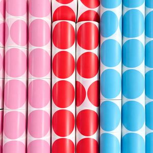 Custom Colored Round Circle Thermal Label Sticker Roll Water-Proof Color Coding DOT Sticker