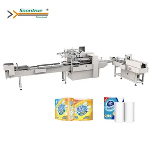 High Efficiency Automatic Kitchen Paper Roll Tissue Packing Machine with Packing System Toilet Paper Roll Making Machine