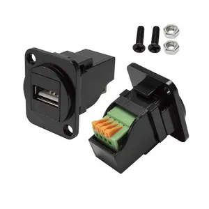 D-Type Module USB 2.0 Type-a Female to Terminal Block Panel Connector