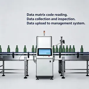 Bottle Case Pallet Traceability Line Featuring Data Matrix Code Reading Data Collection and Inspection & Data Upload to Management System