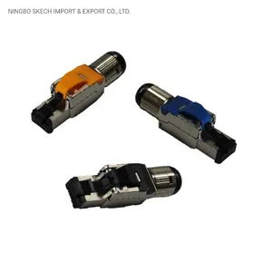 CAT6A/Cat7/Cat8 STP Shielded Modular Plug Toolless Network Module Connector RJ45 FTP Module