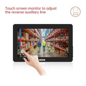 HD Waterproof Touchscreen with Customized Reverse Guide Line Monitor for Reverse Camera Systems