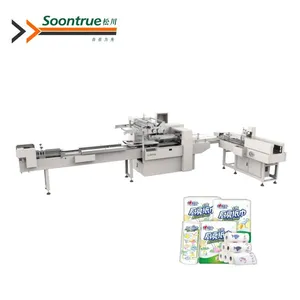 High Efficiency Automatic Kitchen Paper Roll Tissue Packing Machine with Packing System Toilet Paper Roll Making Machine