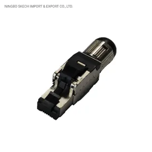 CAT6A/Cat7/Cat8 STP Shielded Modular Plug Toolless Network Module Connector RJ45 FTP Module