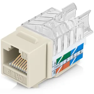 CAT6 Toolless RJ45 Keystone Jack for Fast Installation Network Systems