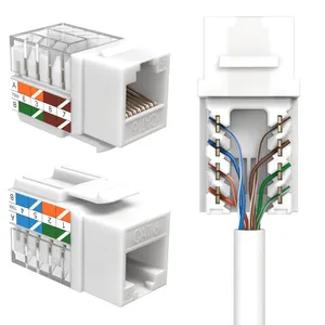 Shielded Unshielded CAT6A RJ45 Keystone Module for Structured Cabling Jack