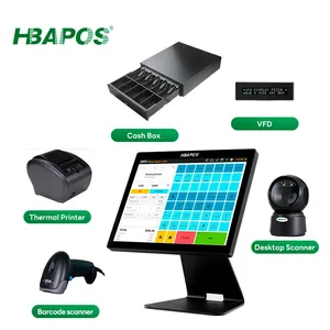 15" Touch Screen POS PC System Monitor All in One Laptop Computers POS System