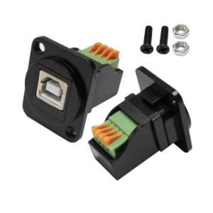 D-Type Module USB 2.0 Type-B Female to Terminal Block Keystone Connector