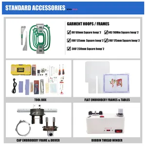 Computerized Automatic 12-Needle High-Speed 1200 Rpm Home Use Cap Embroidery Machine