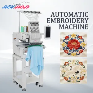 Computerized Automatic 12-Needle High-Speed 1200 Rpm Home Use Cap Embroidery Machine with Bearing Core Components