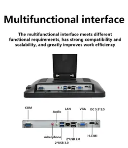 15.6inch Dual Touch Screen POS Terminal Computer Android System Smart PC Cash Register POS Machine Receipt Printer Barcode Scanner Hardware Billing POS Software