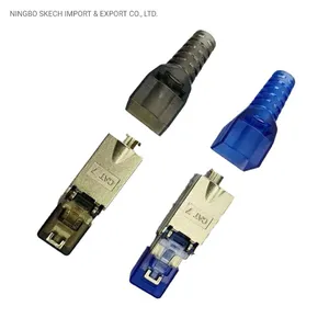 CAT6A/Cat7/Cat8 FTP/STP Shielded Modular Plug Toolless RJ45 8p8c Network Module Connector Plug