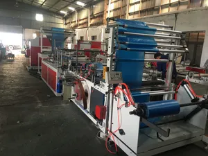 Automatic Rope Threading Bag Making Machine Garbage Bag Machine with Roll Change System