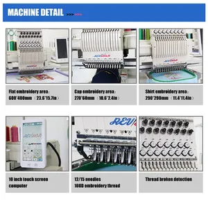 Single Head 12 Needless Embroidery Machine Home Computer Embroidery Machine