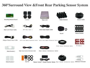 Compatible with Toyota Front Rear Parking Sensor & 360 Camera View System