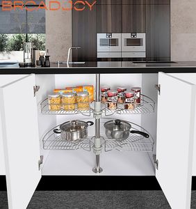 Kitchenware Display Rack Isliding Revolve Basket Home Storage Shelf Base Series Cabinet Rotating Rack