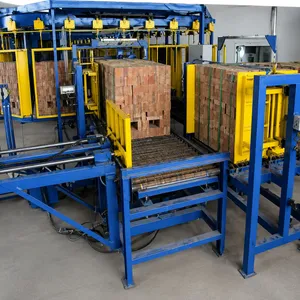 Fully Automatic Brick Unloading Destacking Strapping and Wrapping Machine System