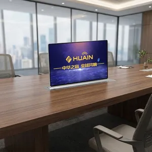 Huain LCD Computer Monitor Meeting Room Pop up Motorized Mechanism Lift Paperless Conference System