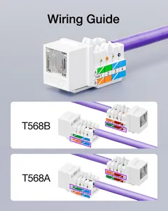 Dustproof Ethernet RJ45 CAT6 UTP Modular Keystone Jack for Patch Panel