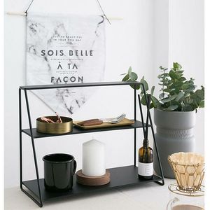 Two-Tier a-Frame Table Storage Rack for Tableware & Candle Storage
