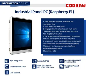 10.4 Inch P-Cap Touchscreen Raspberry Pi Cm4 2g 8g Codesys Industrial Rugged Embedded Panel PC