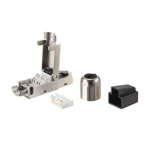 FTP CAT6A Shielded 8P8C Tool-Less RJ45 Modular Connector Module