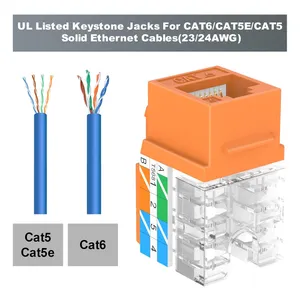 Factory Direct Network RJ45 8p8c Cat5 CAT6 UTP Unshielded Modular Keystone Jack