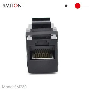 Black Color CAT6 CAT6A UTP 8p8c RJ45 Coupler Keystone Jack Adapter for Network Cabling System