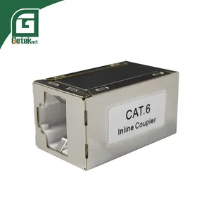 Geteknet OEM Module Network CAT6A RJ45 FTP Shielded Female to Female RJ45 8p8c Keystone Jack Inline Coupler RJ45 CAT6A for Patch Panel